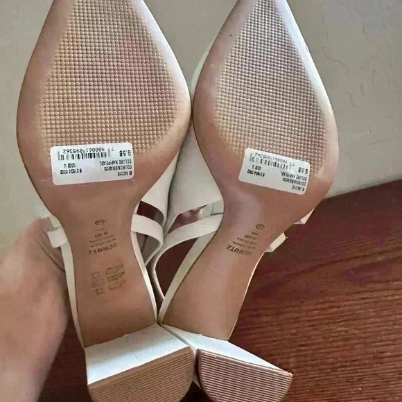Schutz Blanche Pump in Pearl Size 9.5B Brand New Leather Heels - Picture 10 of 12